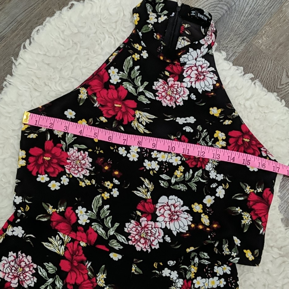 SHEIN Flare Leg Halter Jumpsuit ~ NEW - Picture 6 of 8